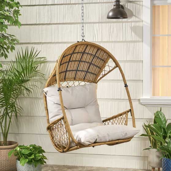 Bayou Breeze Berkshire Swing Chair With Cushion outdoor egg chairs