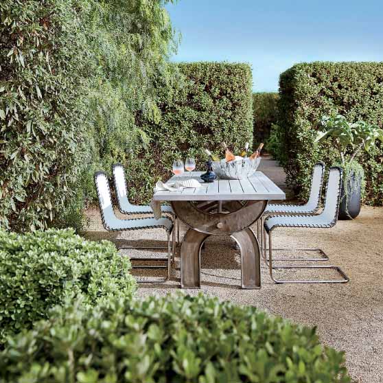 CB2 MARE WHITEWASHED DINING TABLE white outdoor dining tables