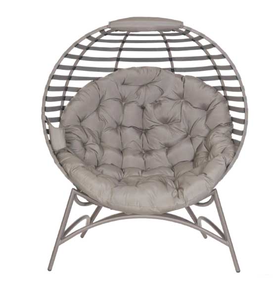 FlowerHouse Cozy Modern Sand Tufted Metal Outdoor Lounge Chair with Sand Cushion outdoor egg chairs
