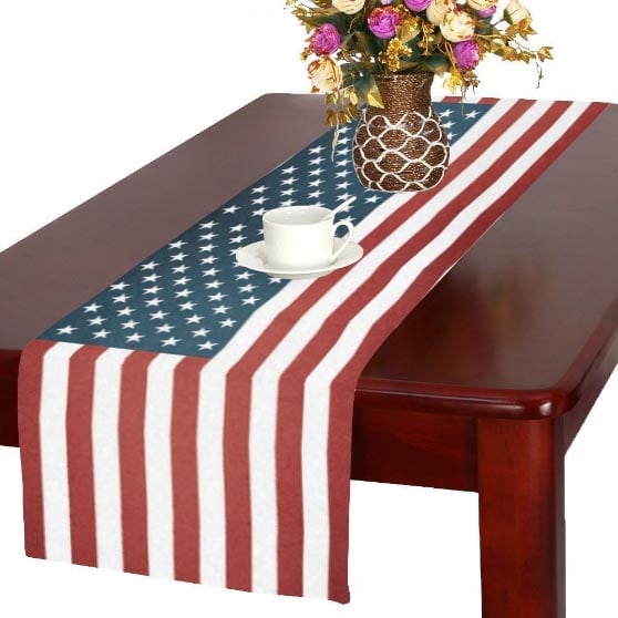 MYPOP Memorial Day 4th of July Table Runner Placemat 16x72 inches table runners
