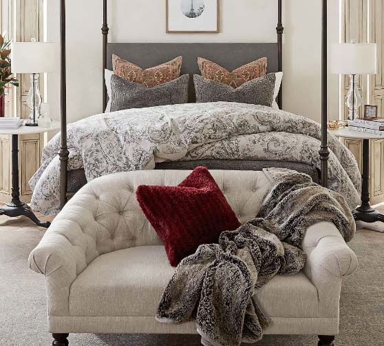Pottery Barn Adeline Upholstered Sofa upholstered chesterfield sofas