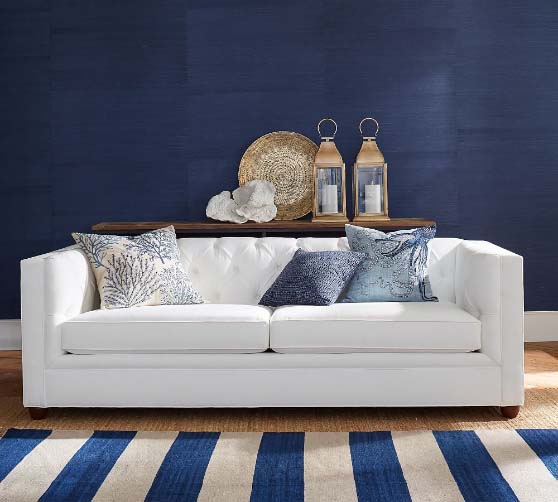Pottery Barn Chesterfield Square Arm Upholstered Sofa upholstered chesterfield sofas