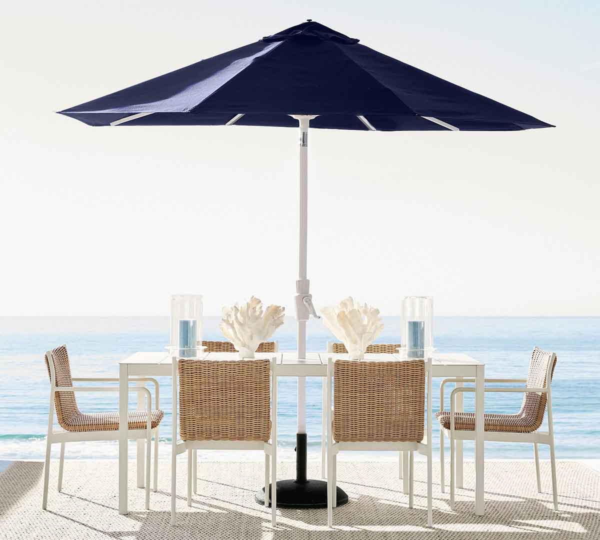 Pottery Barn Fiji Dining Table White outdoor dining tables best umbrella