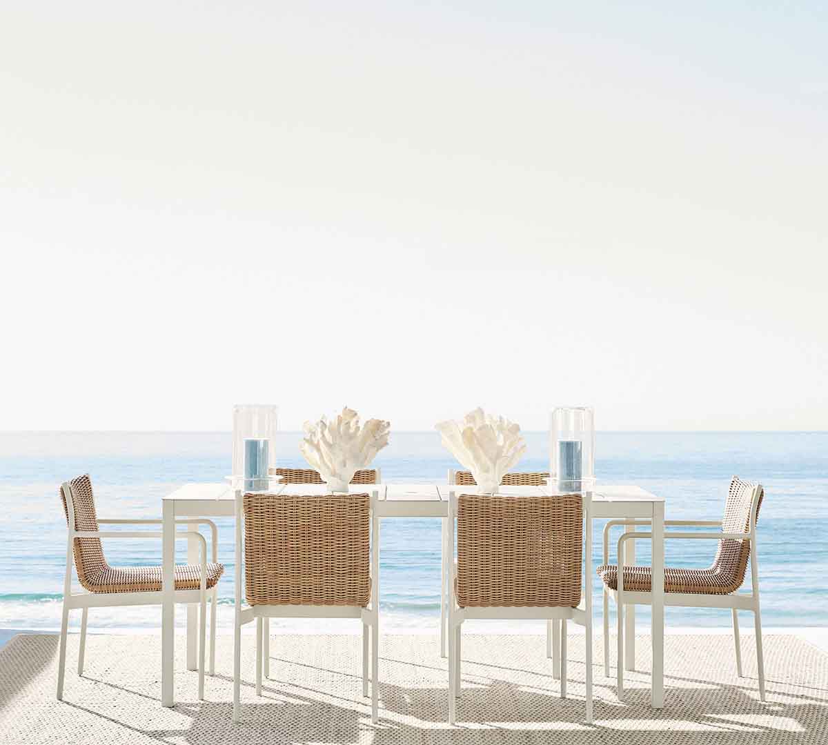 Pottery Barn Fiji Dining Table White outdoor dining tables best