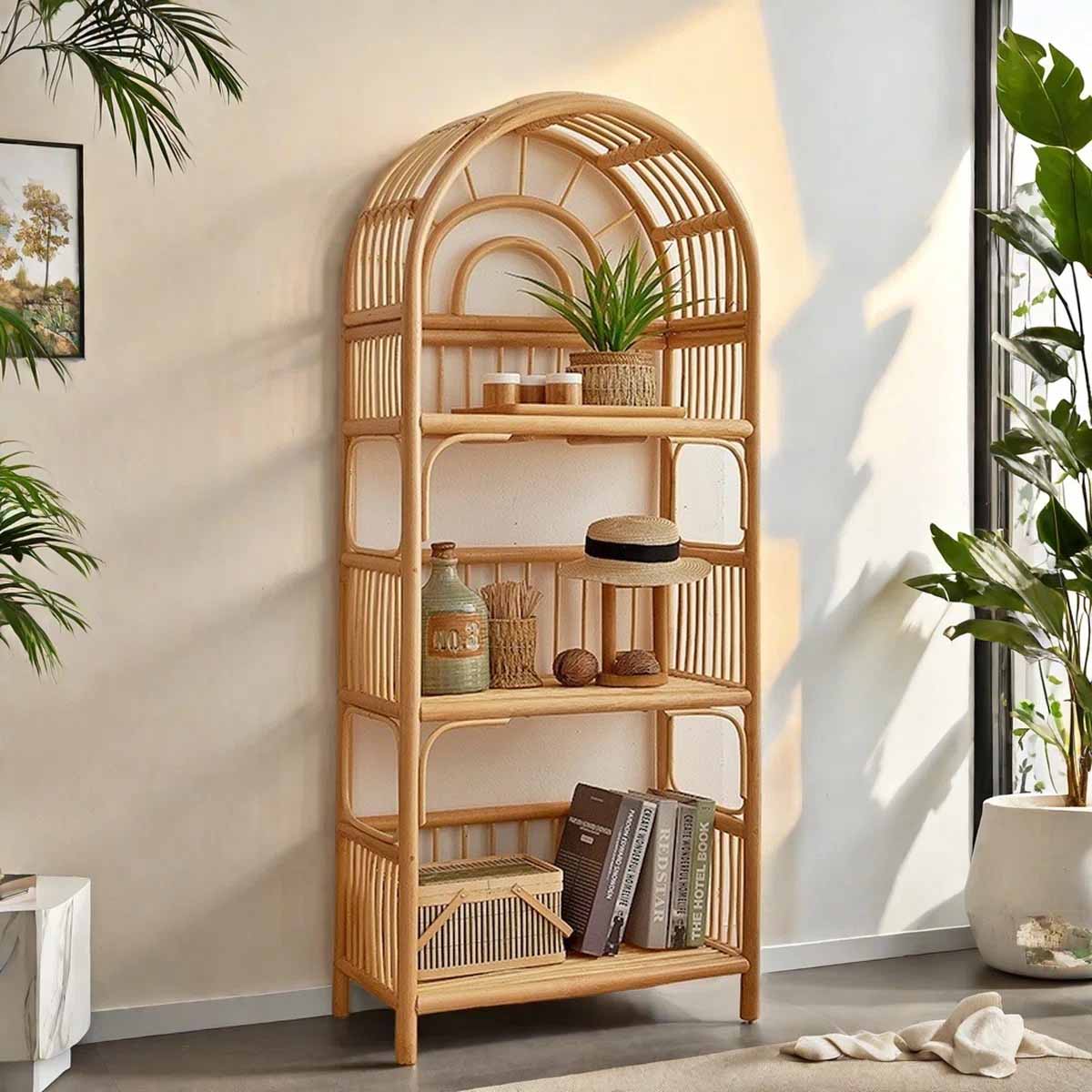 Rebrilliant Tarrel Bookcase best rattan bookcases
