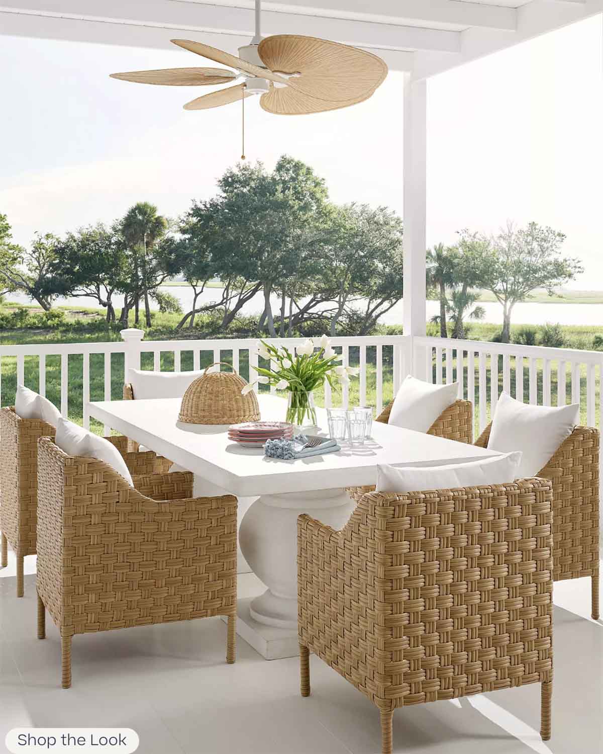 Serena and Lily Terrace Dining Table White outdoor dining tables best