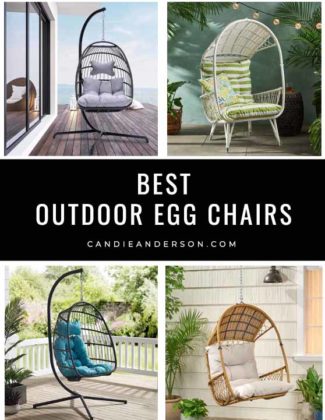 Outdoor egg chairs are more popular than ever! Lifestyle expert, journalist and interior design blogger Candie Anderson of candieanderson.com has the scoop on 20 of the best outdoor egg chairs in every top design style and trend! They're ideal for the modern farmhouse, coastal and classic patio, deck or garden.