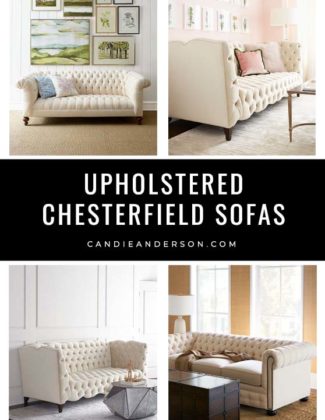 Are you searching for a gorgeous upholstered sofa for your living room that is both luxurious and timeless? If so, you're in luck! Lifestyle expert, journalist and interior design blogger Candie Anderson of candieanderson.com has the scoop on 22 of the best upholstered chesterfield sofas in a variety of styles - from classic roll arm to modern square arm and more!