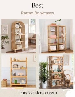 Lifestyle expert, journalist and interior design blogger Candie Anderson of candieanderson.com shares the best rattan bookcases and bookshelves for 2026.