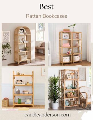 Lifestyle expert, journalist and interior design blogger Candie Anderson of candieanderson.com shares the best rattan bookcases and bookshelves for 2026.