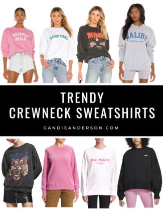 Style expert, journalist and fashion blogger Candie Anderson of candieanderson.com has the scoop on 20 trendy crewneck sweatshirts for women of all ages for cool summer mornings and nights.