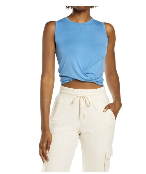 ALO Cover Tank Cafe Blue nordstrom anniversary sale workout clothes