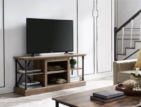 HearthPro 54" Industrial Open Architecture Media Console industrial media consoles