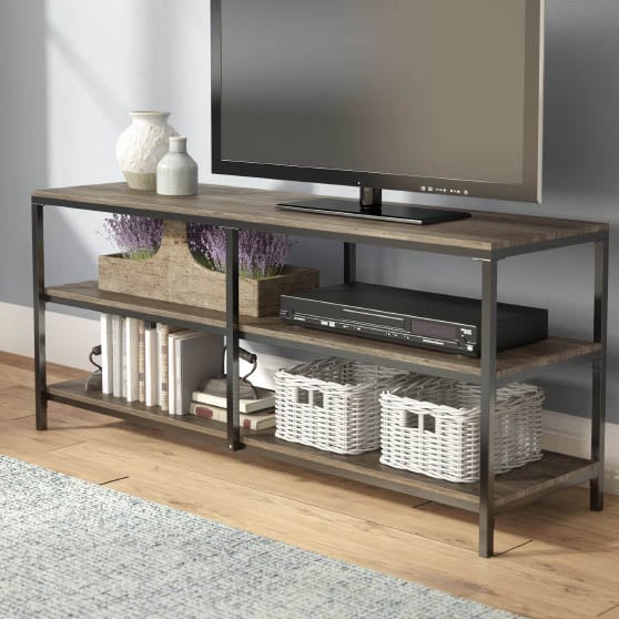 Laurel Foundry Modern Farmhouse Forteau TV Stand industrial media consoles