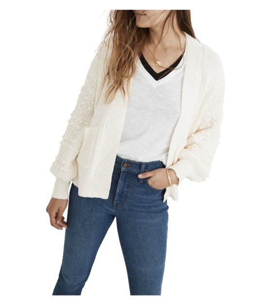 Madewell Bobble Cardigan Sweater Lighthouse nordstrom anniversary sale
