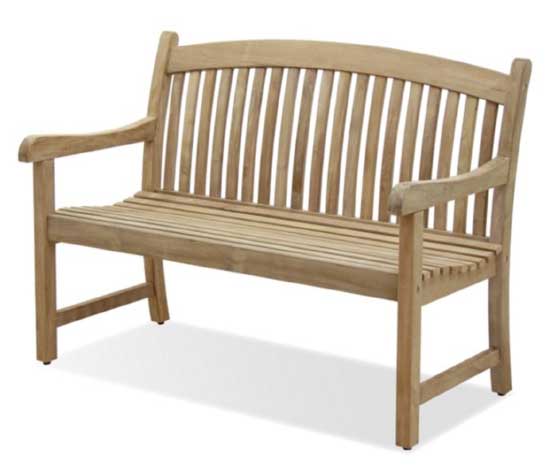 Newcastle 4' Outdoor Teak Bench outdoor benches front porch
