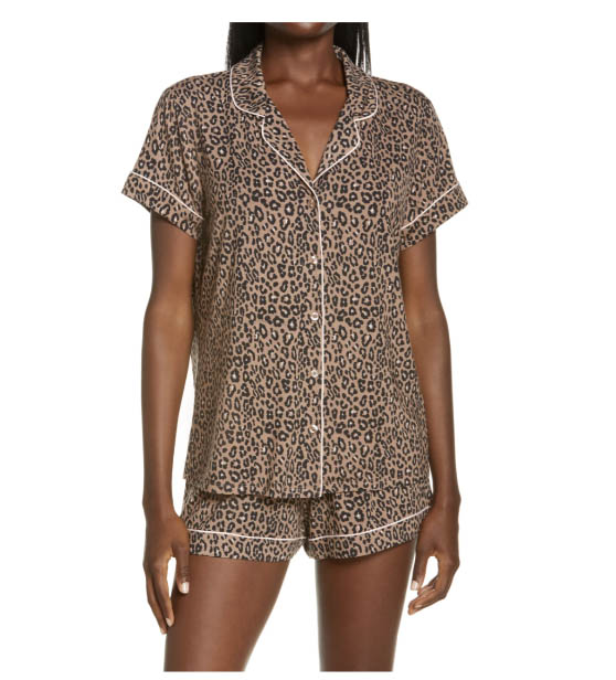 Nordstrom Lingerie Moonlight Short Pajamas Brown Brownie Animal Prints nordstrom anniversary sale