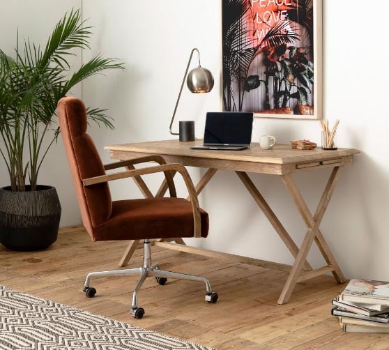 Pottery Barn Jessie 53.5 Reclaimed Wood Extending Desk rustic desks