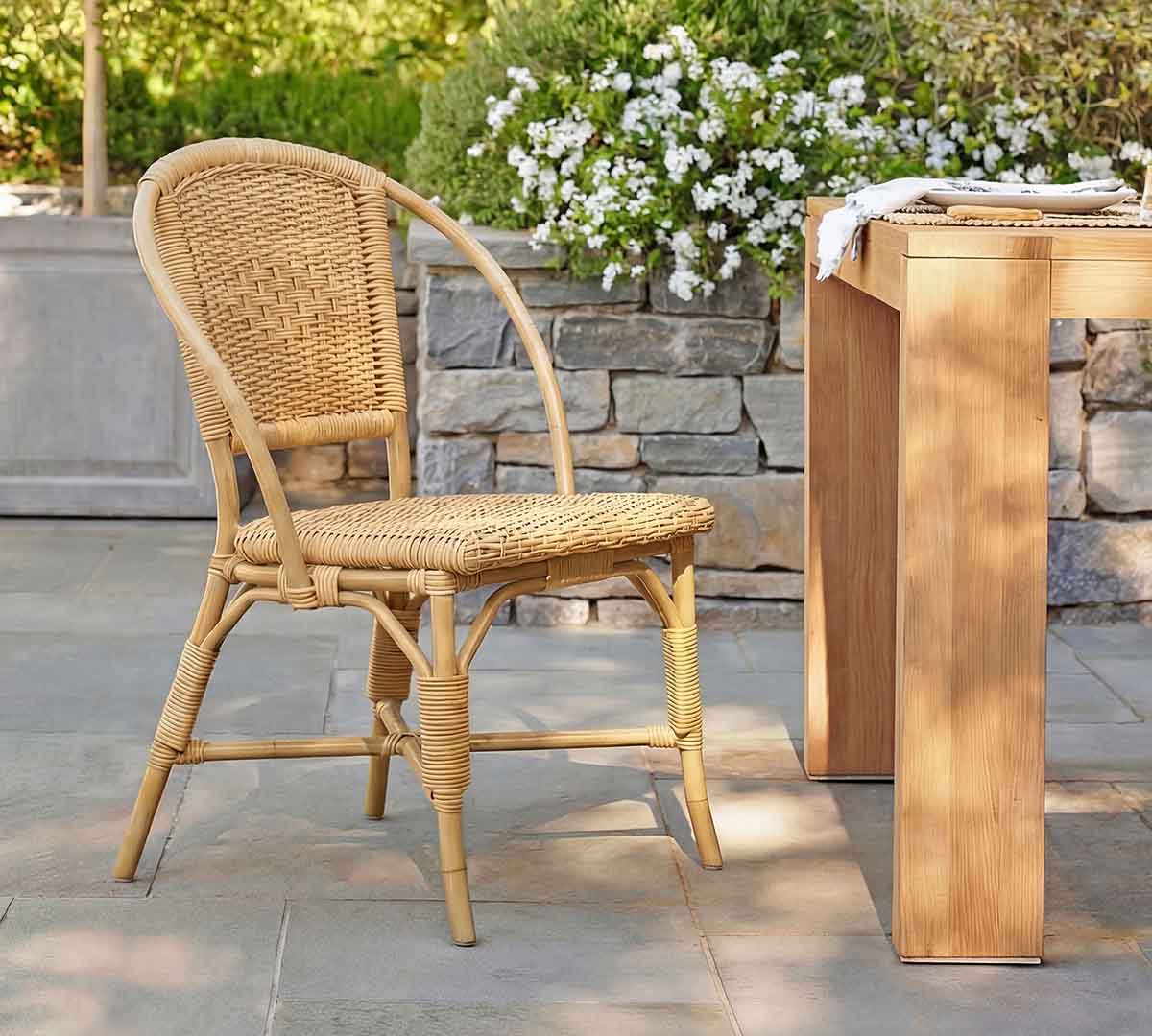 Pottery Barn Westport Wicker Outdoor Dining Outdoor Bistro Chair best outdoor wicker dining chairs