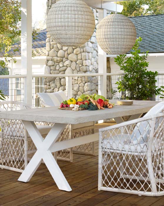 Serena and Lily Capistrano Dining Chair - Driftwood outdoor wicker dining chairs