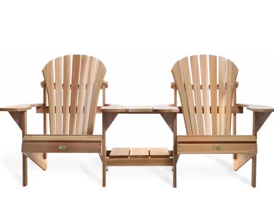 Union Rustic Western Red Cedar Manufactured Wood Tete-a-Tete bench outdoor benches front porch