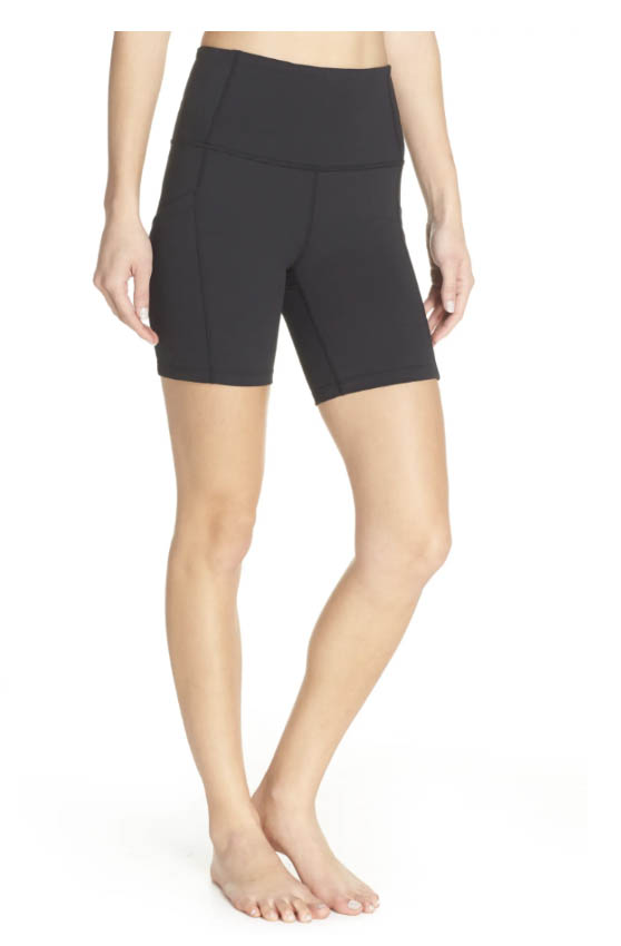 Zella Live In High Waist Pocket Bike Shorts Black nordstrom anniversary sale
