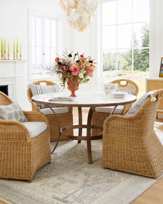 Serena and Lily Shore Dining Chair curved chair rattan serena and lily dining furniture sale