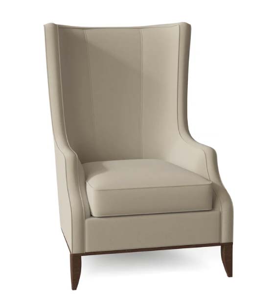 Fairfield Chair Downing 29.5'' Wide Genuine Leather Top Grain Leather Wingback Chair best armchairs chairs