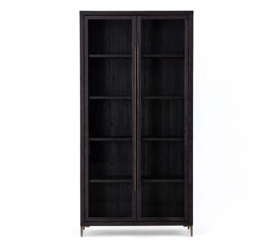 Pottery Barn Braden 42.5" x 84" Reclaimed Wood Display Cabinet best rustic display cabinets