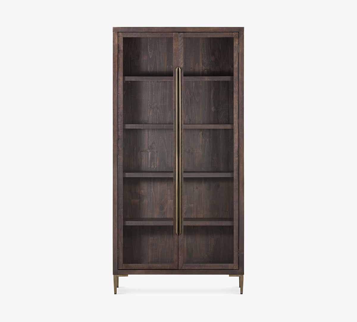 Pottery Barn Braden Reclaimed Wood Display Cabinet (42.5) rustic display cabinets best