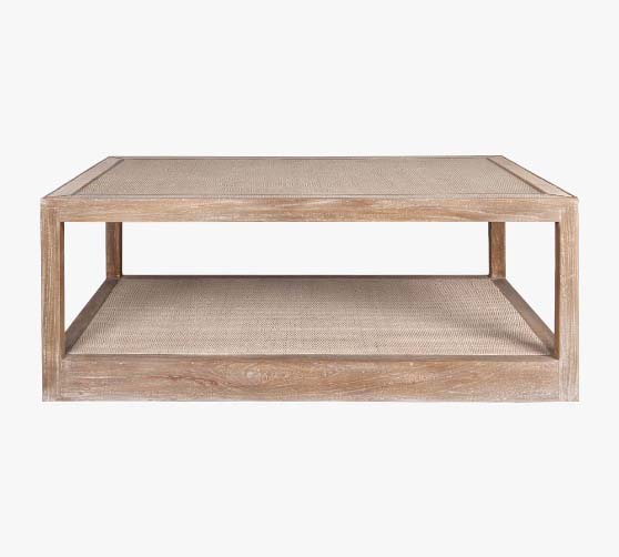Pottery Barn Burnaby 52" Rattan Coffee Table best rattan coffee tables