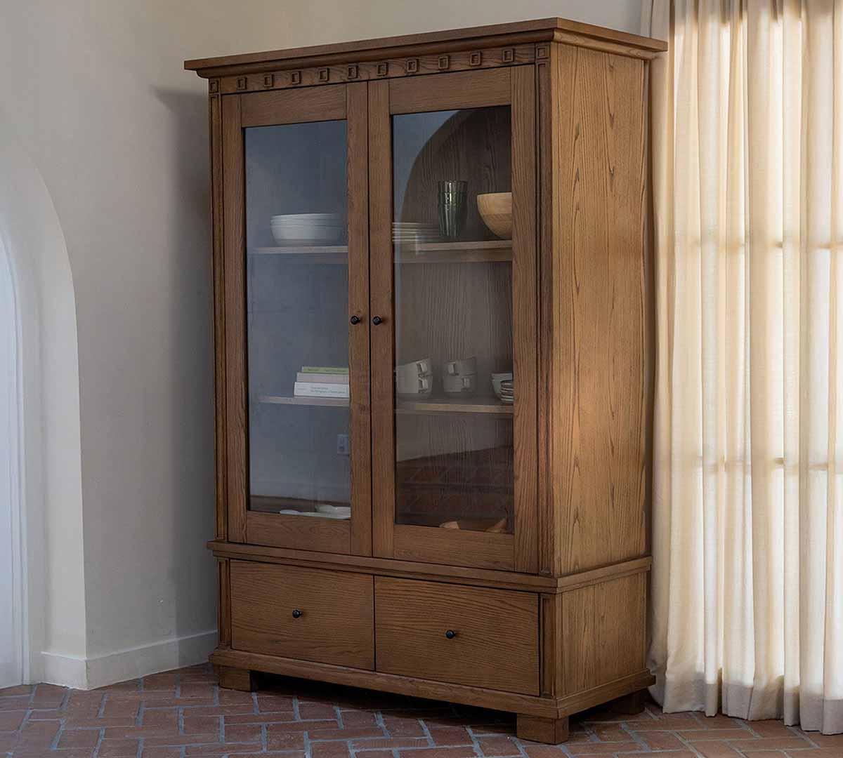 Pottery Barn Medford Tall Cabinet (75") rustic display cabinets best