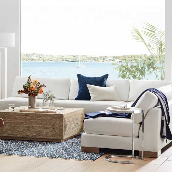 Williams Sonoma Home Point Reyes Coffee Table rattan coffee tables