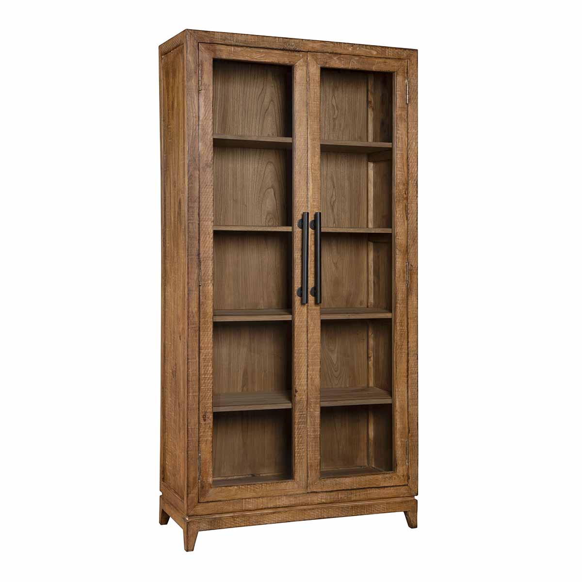 World Market Britton Tall Reclaimed Pine Wood And Glass Display Cabinet rustic display cabinets best