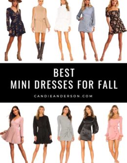 Style expert, journalist and fashion blogger Candie Anderson of candieanderson.com has the scoop on 20 of the best mini dresses for women this fall! They're perfect for every occasion from date night to wedding guest season, holiday parties, wine tasting, hosting a dinner party, and that's just the beginning!