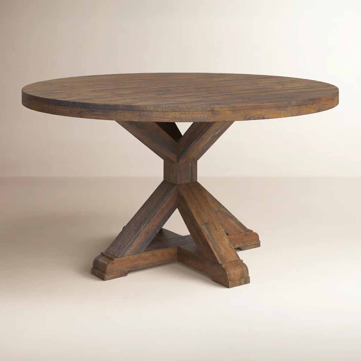 Birch Lane Bianca Round Dining Table Medium Brown rustic round dining tables