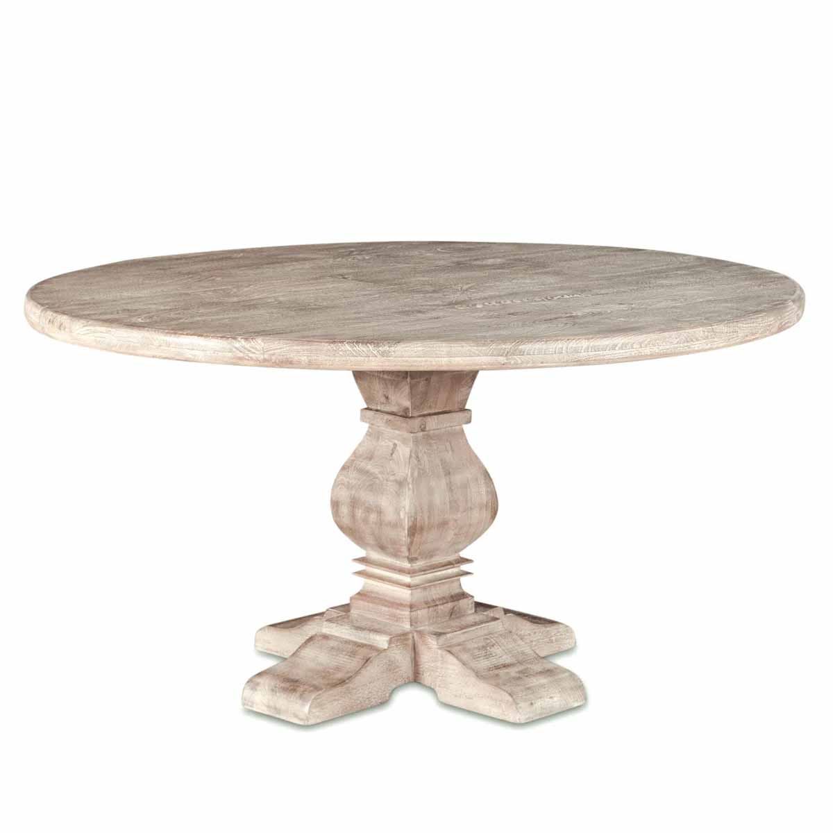 Birch Lane Lyons Round Solid Wood Dining Table White rustic round dining tables best