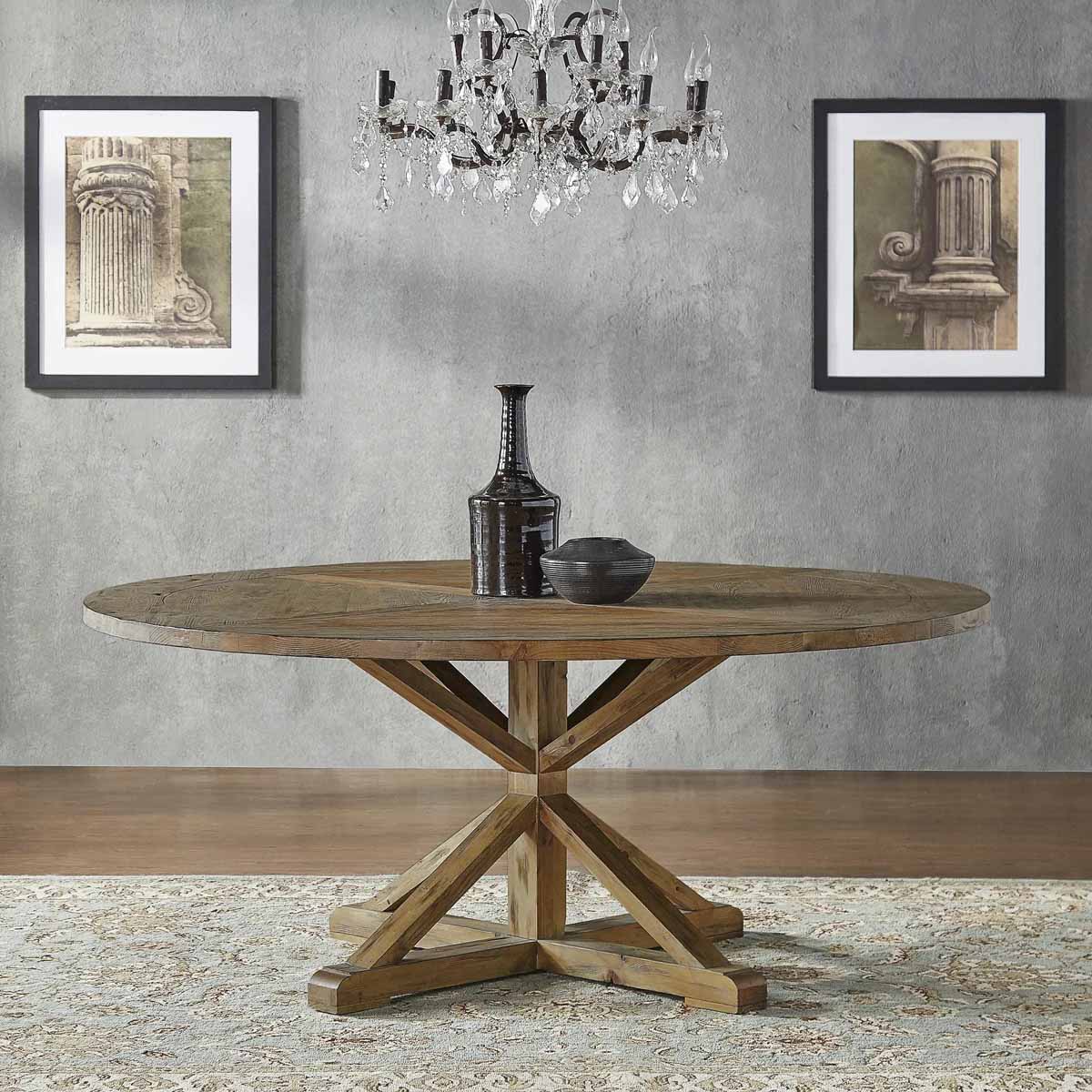 Greyleigh Ashbaugh Pine Round Dining Table Natural rustic round dining tables best