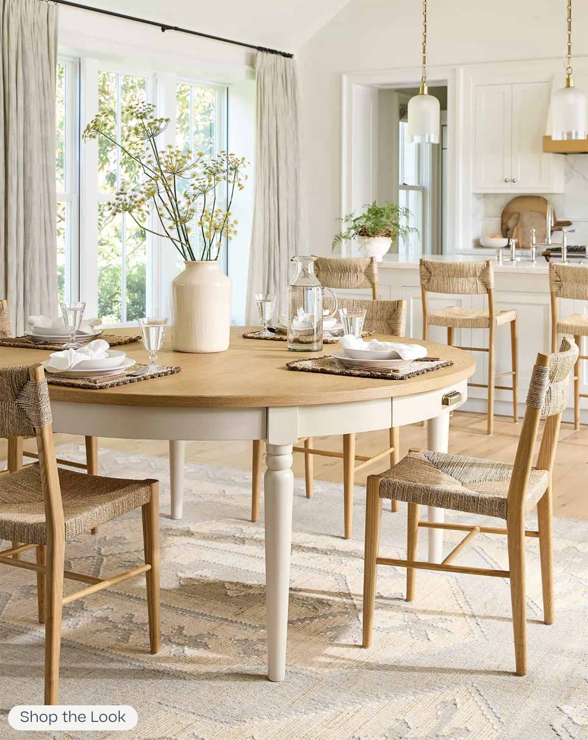 Serena and Lily Farmhouse Round Dining Table Linen rustic round dining tables
