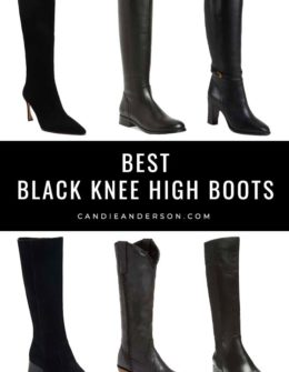 Style expert, journalist and fashion blogger Candie Anderson of candieanderson.com has the scoop on 20 of the best black knee high boots in every top style and trend! You will love the block heel boots, stiletto heels, cowboy boots, lug boots and that's just the beginning! They will be a staple in your wardrobe this fall, winter and the holiday party season.
