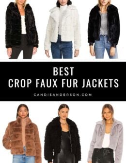 Style expert, journalist and fashion blogger Candie Anderson of candieanderson.com has the scoop on the best crop faux fur jackets in every style, color and price range! They are perfect for winter wedding guests, holiday parties, dinner with friends, date night, casual events and more.