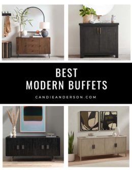 Lifestyle expert, journalist and interior design blogger Candie Anderson of candieanderson.com has the scoop on the best modern buffets! They provide ample storage space for table linens, dishes, glasses, flatware and more.