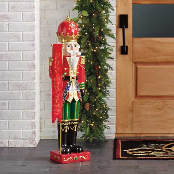 Frontgate Flag Staff LED Nutcracker best christmas decor sale
