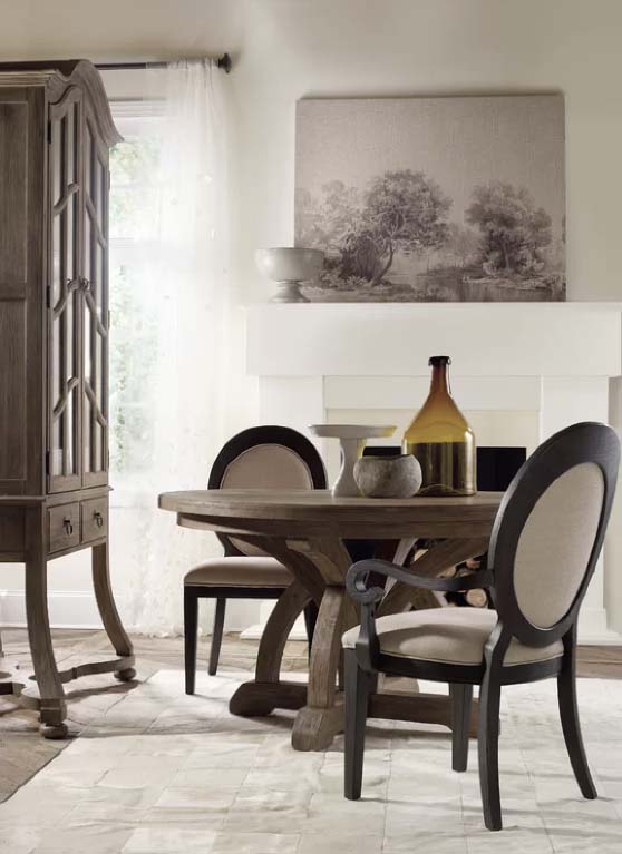 Hooker Furniture Corsica Extendable Pedestal Dining Table Espresso best modern rustic round dining tables