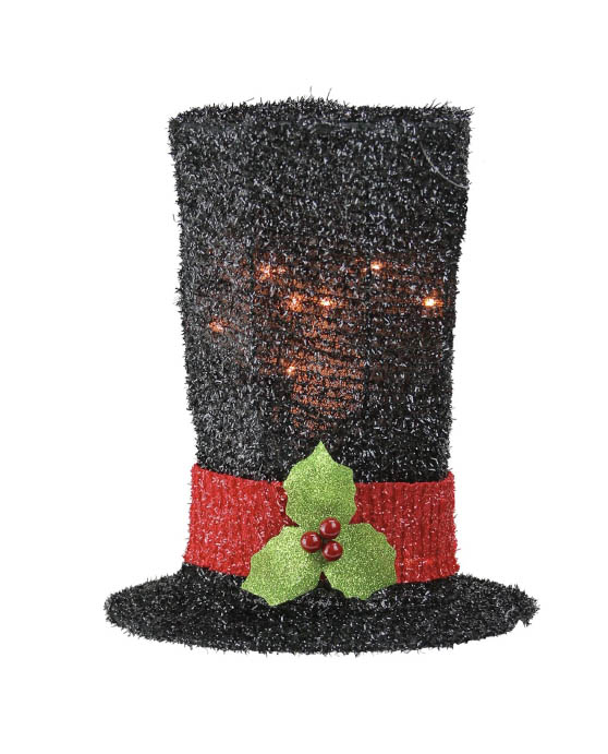 Northlight Lighted Tinsel Snowman Top Hat Christmas Tree Topper best christmas tree toppers
