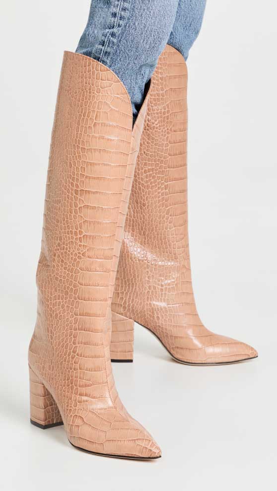 Paris Texas V Cut Heel Boots Beige shopbop black friday sale