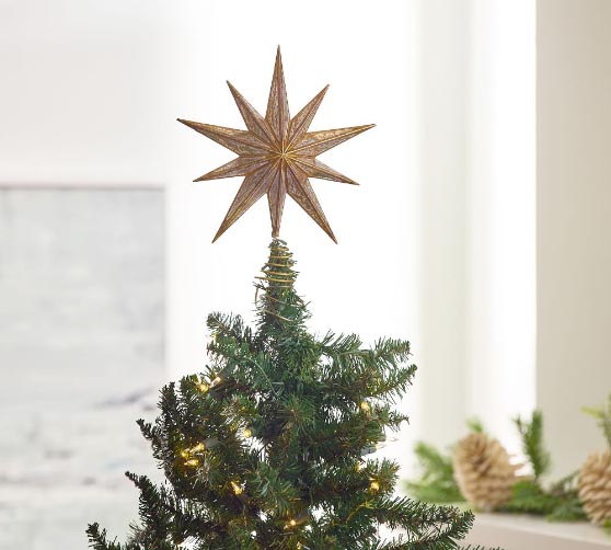 Pottery Barn Mirrored Star Tree Topper best star christmas tree toppers
