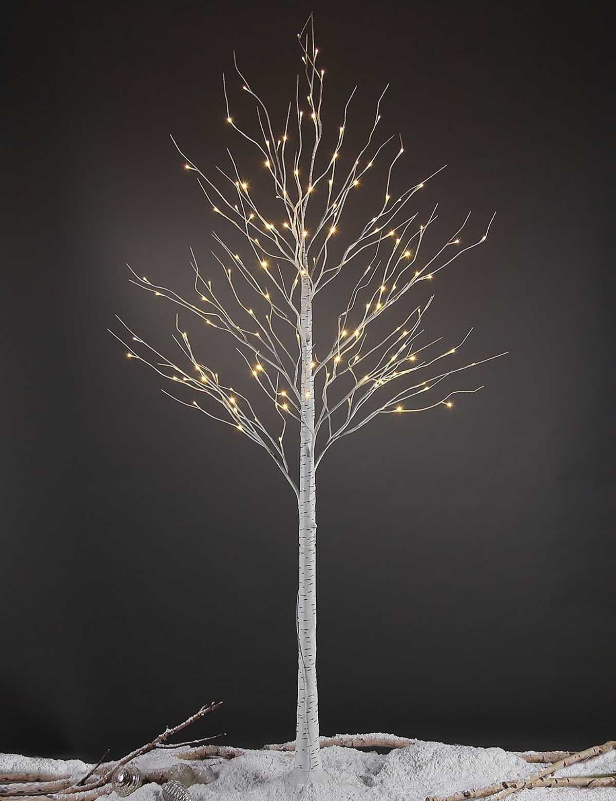 Amazon Lightshare 8-Foot 132-LED Birch Tree best birch christmas trees