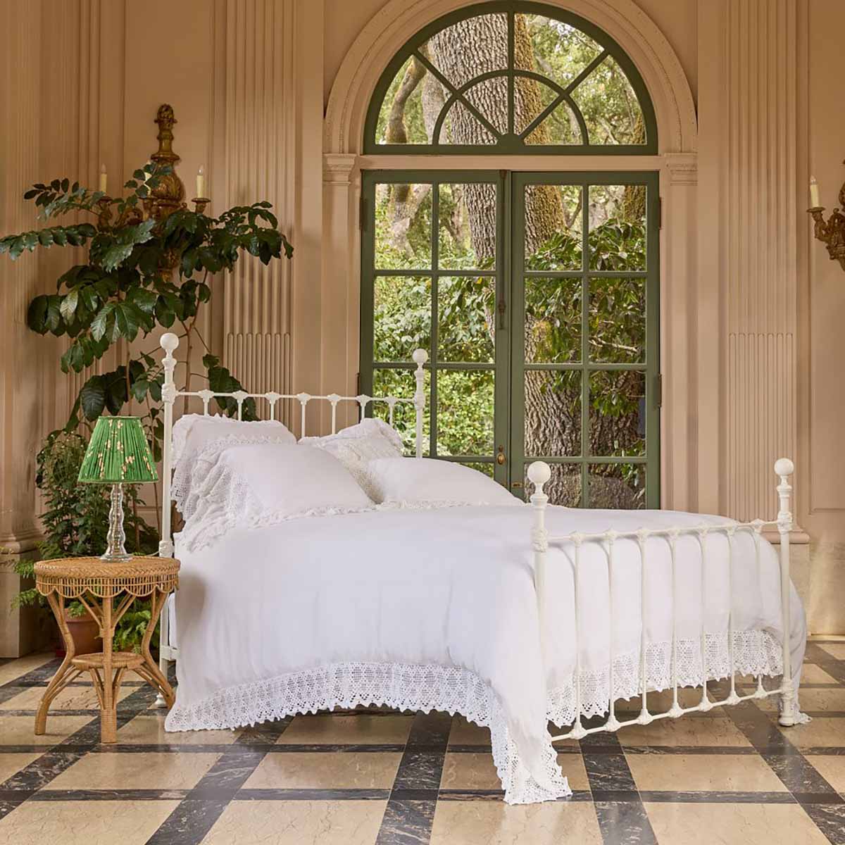 GreenRow Tinsley Bed Glossy White iron beds best
