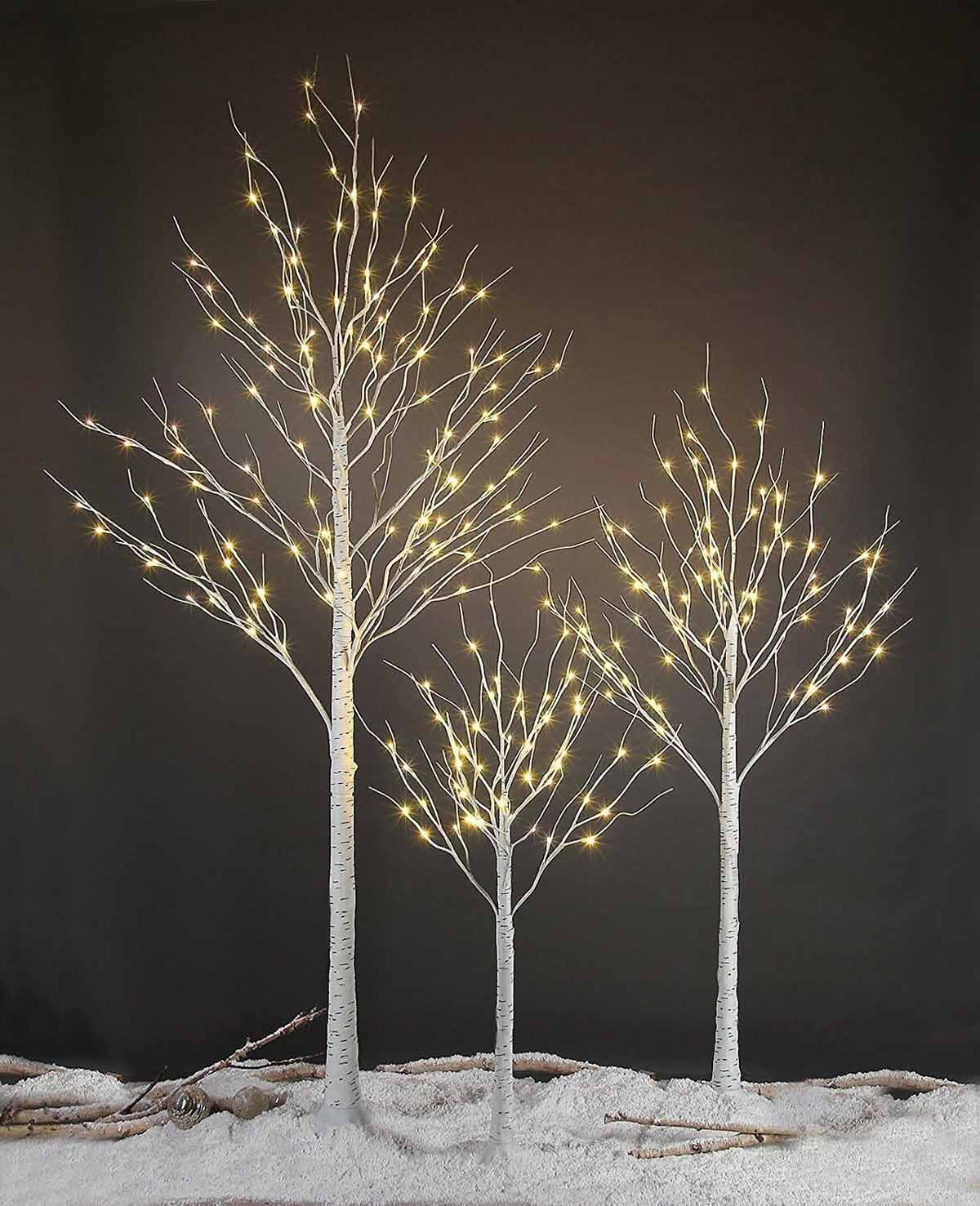 LIGHTSHARE 4FT, 6FT & 8FT Birch Tree Set best birch christmas trees